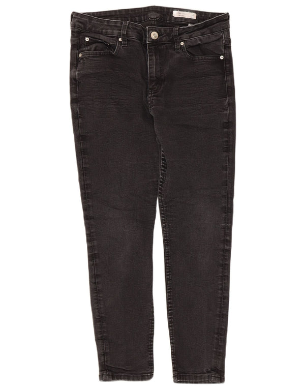 Marks & Spencer Womens The Ivy Crop Skinny Jeans UK 14 Large W32 L24 Black
