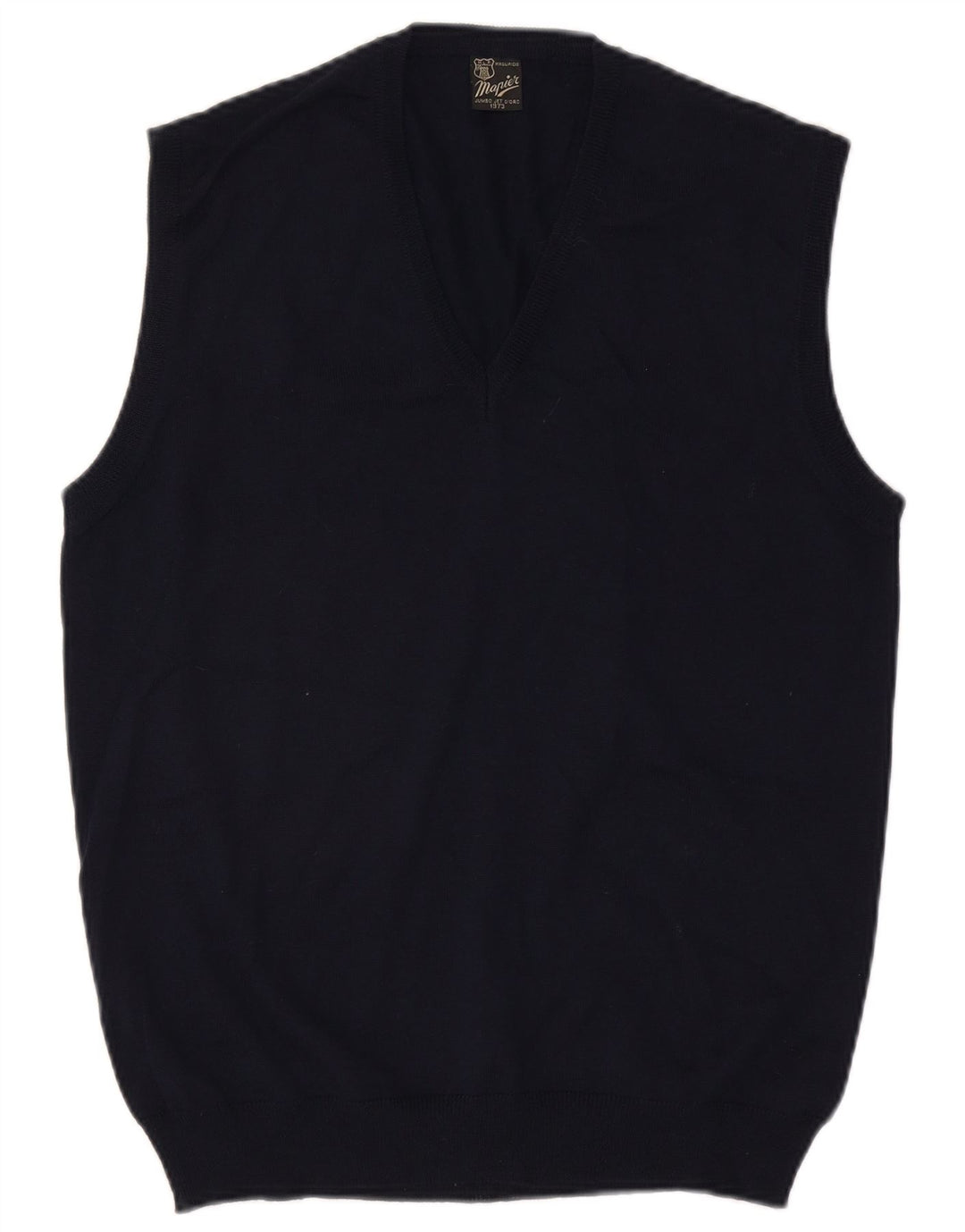 MAPIER Mens Vest Tank Top Medium Navy Blue Wool