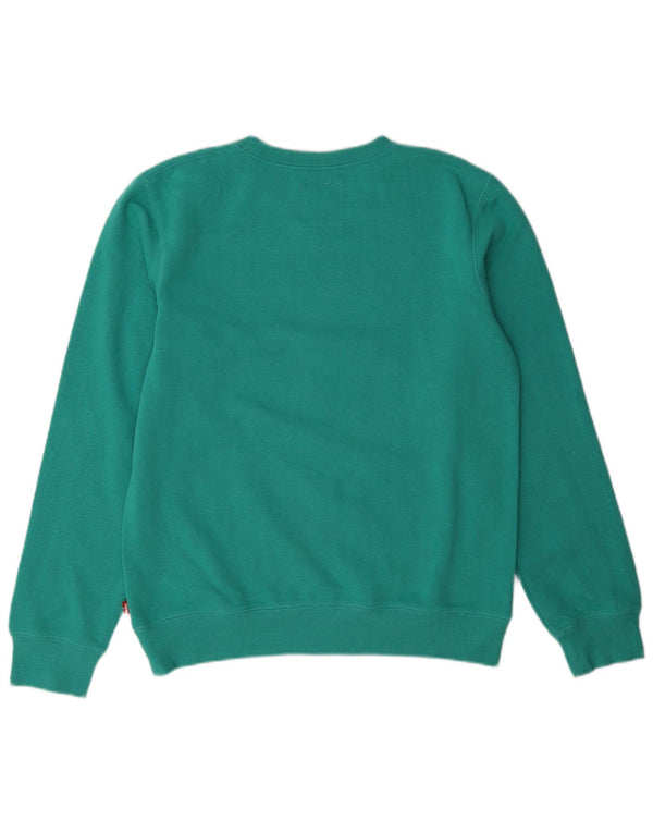 Levi's Boys Graphic Sweatshirt Jumper 15-16 Years Green Cotton