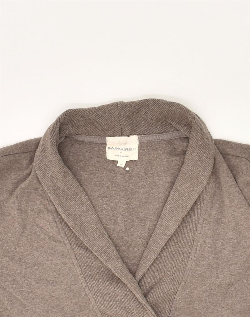 BANANA REPUBLIC Mens Shawl Neck Jumper Sweater Medium Grey Cotton | Vintage Banana Republic | Thrift | Second-Hand Banana Republic | Used Clothing | Messina Hembry 