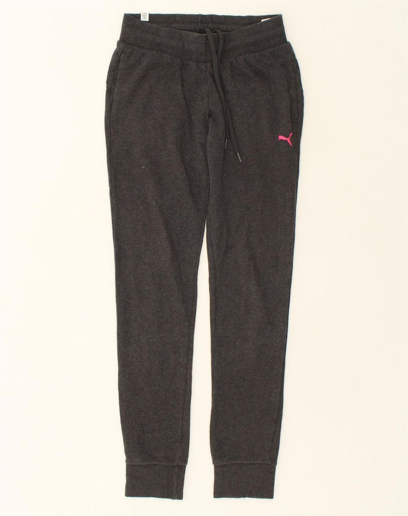 PUMA Womens Tracksuit Trousers Joggers UK 8 Small  Grey Cotton | Vintage Puma | Thrift | Second-Hand Puma | Used Clothing | Messina Hembry 