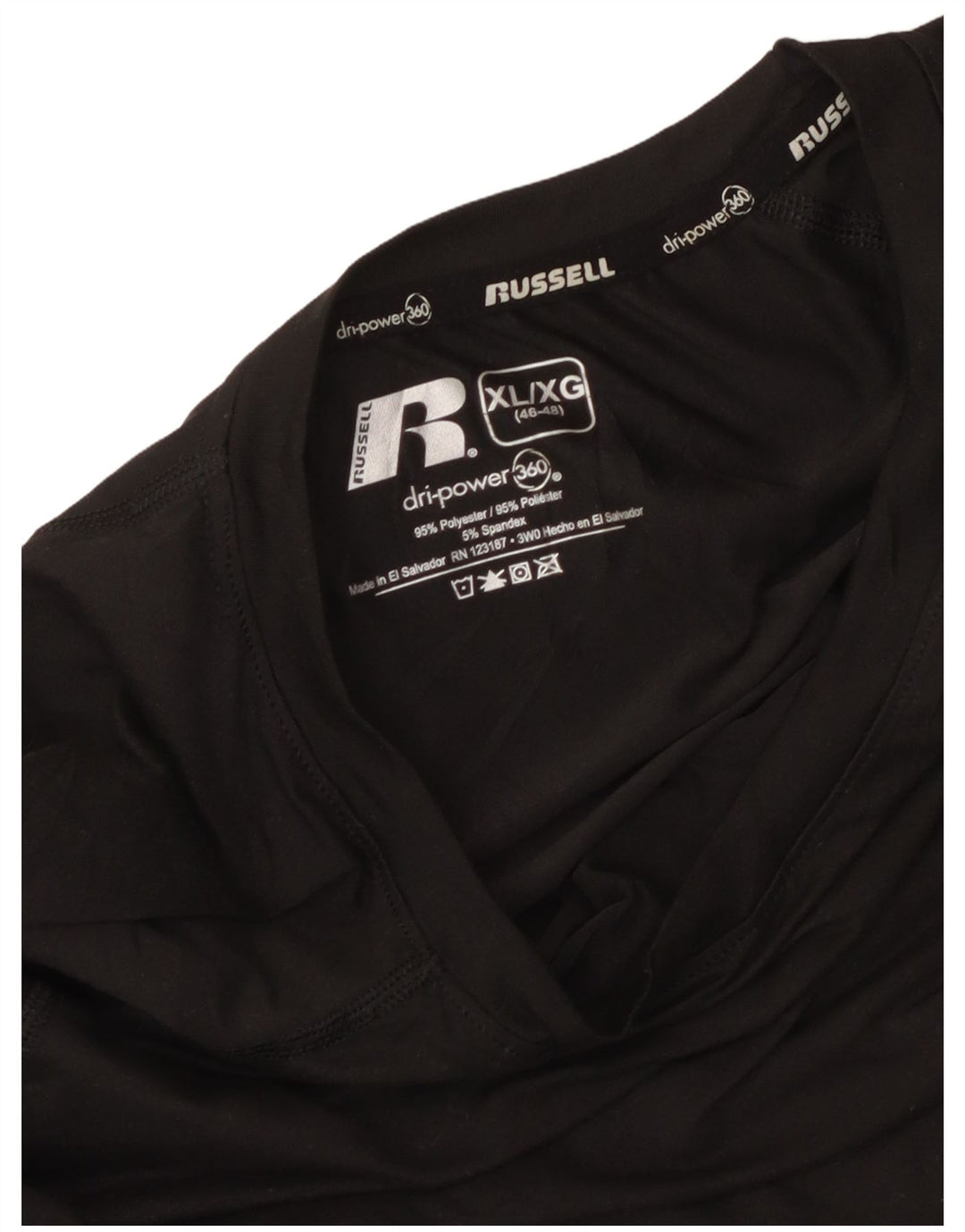 RUSSELL ATHLETIC Mens Top Long Sleeve XL Grey Polyester