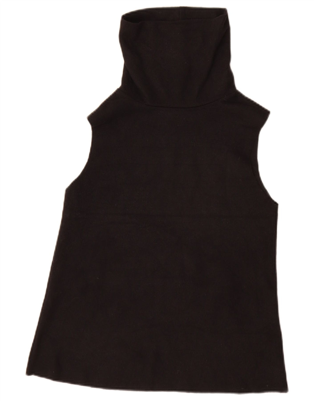 Zara Womens Vest Top UK 8 Small Black Cotton