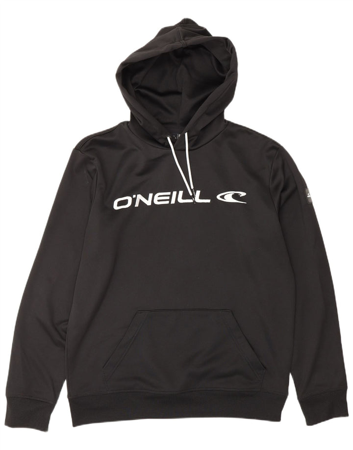 O'NEILL Mens Graphic Hoodie Jumper Small Black Polyester