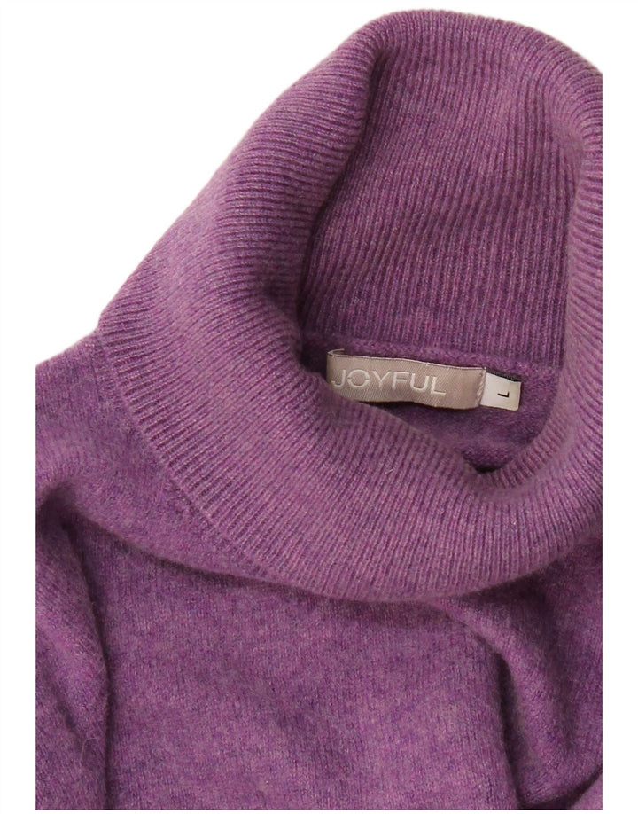 Joyful Womens Roll Neck Jumper Sweater UK 14 Large Purple