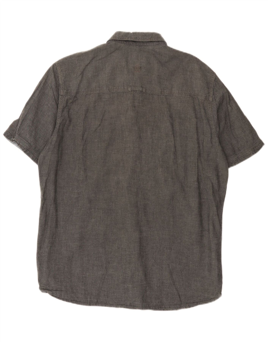 Fat Face Mens Short Sleeve Classic Fit Shirt Medium Grey Cotton