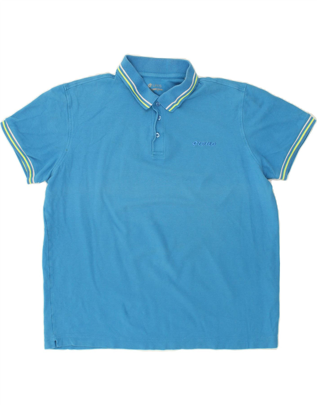 LOTTO Mens Polo Shirt XL Blue Cotton Vintage Lotto and Second-Hand Lotto from Messina Hembry 