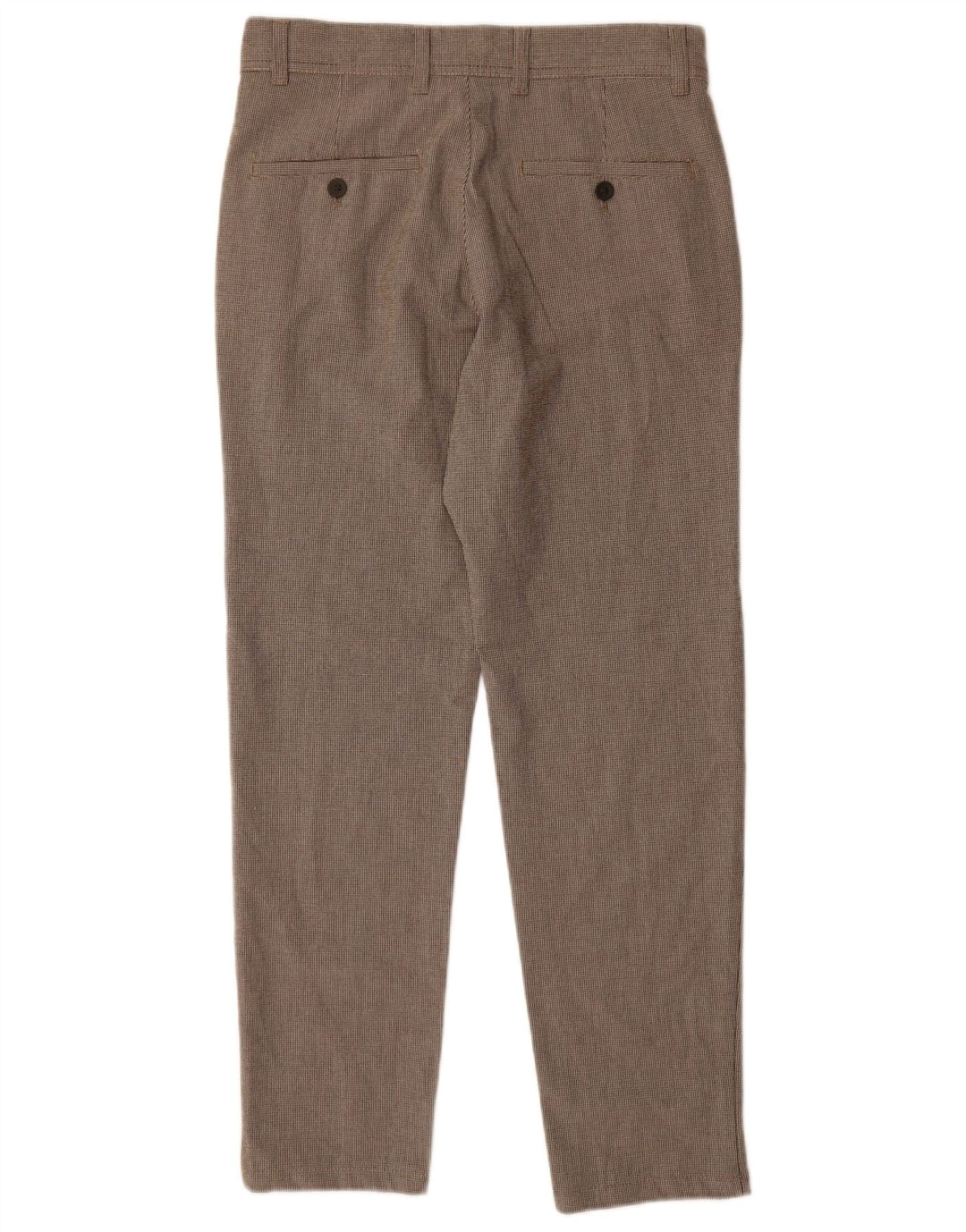 Zara Mens Slim Suit Trousers EU 36 XS W29 L28 Grey Houndstooth Polyester