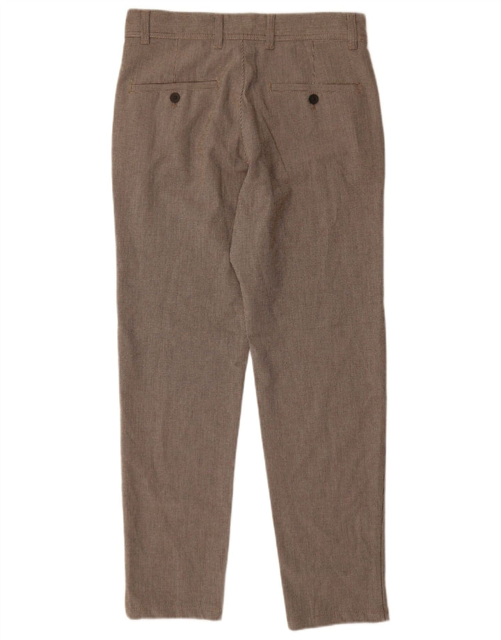 Zara Mens Slim Suit Trousers EU 36 XS W29 L28 Grey Houndstooth Polyester