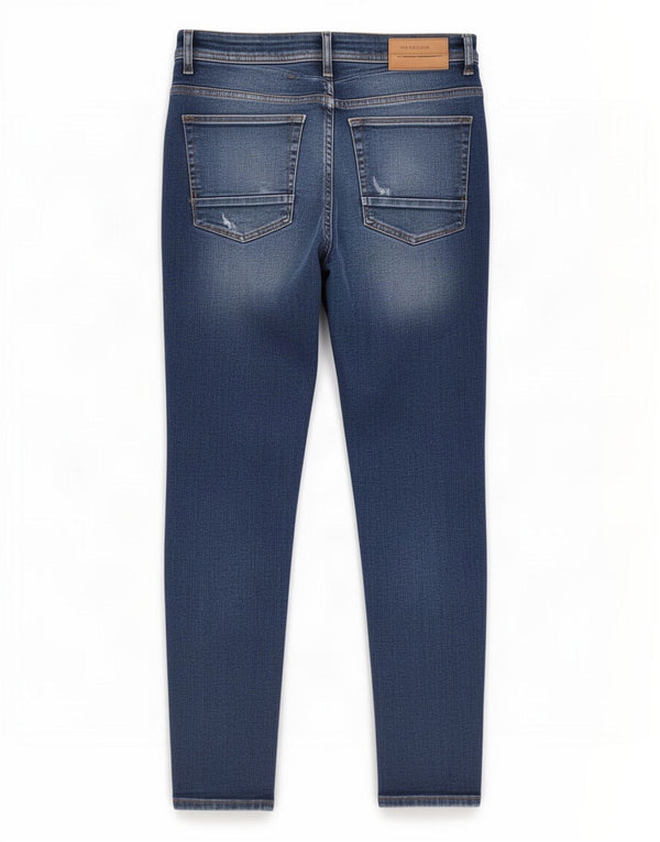 Zara Mens Distressed Skinny Jeans EU 42 Large W32 L26 Blue Cotton