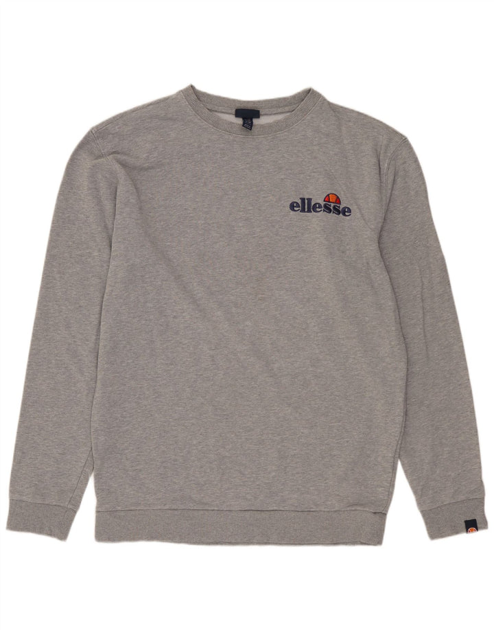 ELLESSE Mens Sweatshirt Jumper Medium Grey Cotton
