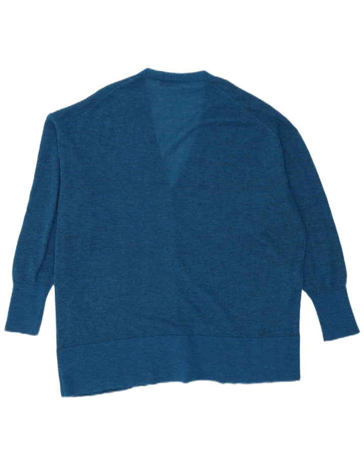 Zara Womens Oversized Cardigan Sweater UK 14 Medium Blue