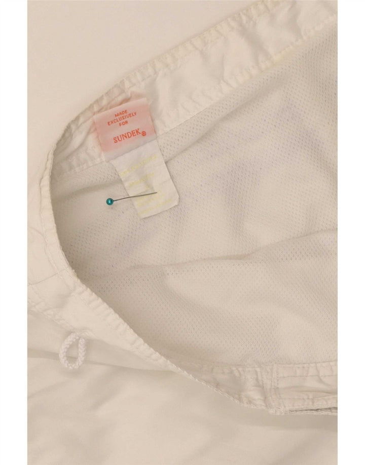 Sundek Mens Swimming Shorts Large  White Polyester
