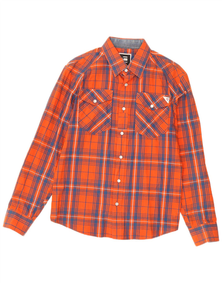 G-Star Mens Shirt Large Orange Cotton