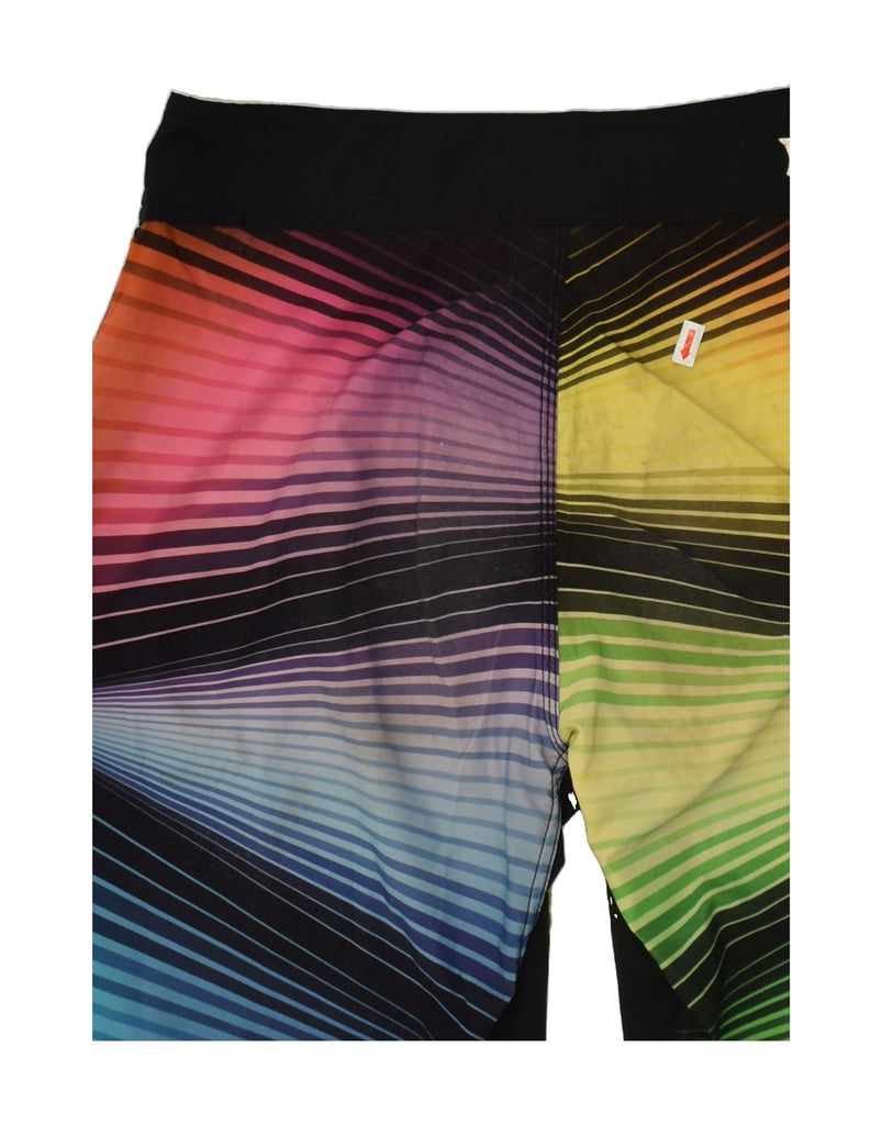 HURLEY Mens Swimming Shorts Medium Multicoloured Colourblock Polyester | Vintage Hurley | Thrift | Second-Hand Hurley | Used Clothing | Messina Hembry 