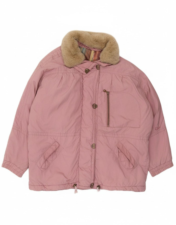 ELHO Womens Loose Fit Padded Jacket EU 44 XL Pink Polyamide