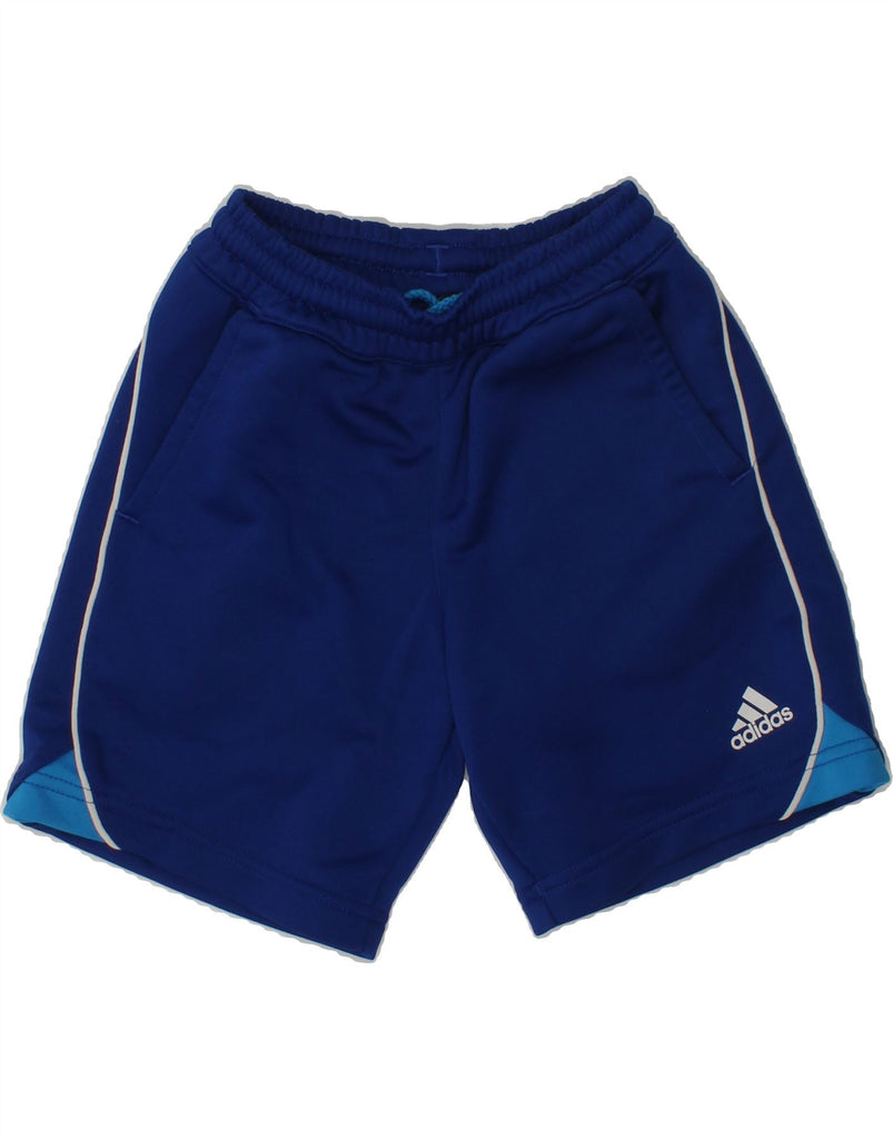 ADIDAS Boys Climalite Sport Shorts 4-5 Years Blue Polyester | Vintage Adidas | Thrift | Second-Hand Adidas | Used Clothing | Messina Hembry 