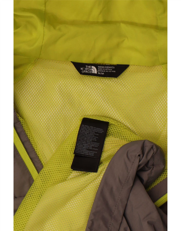 The North Face Mens Hooded Rain Jacket UK 38 Medium Grey Colourblock Nylon