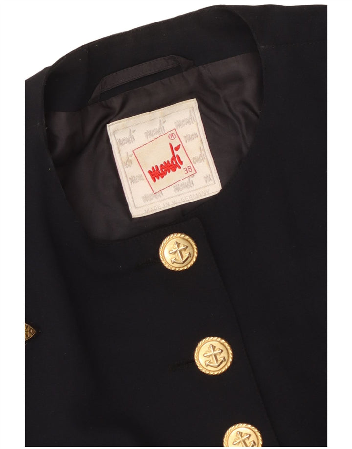 Mondi Womens Crop Graphic Bolero Jacket EU 38 Medium Navy Blue