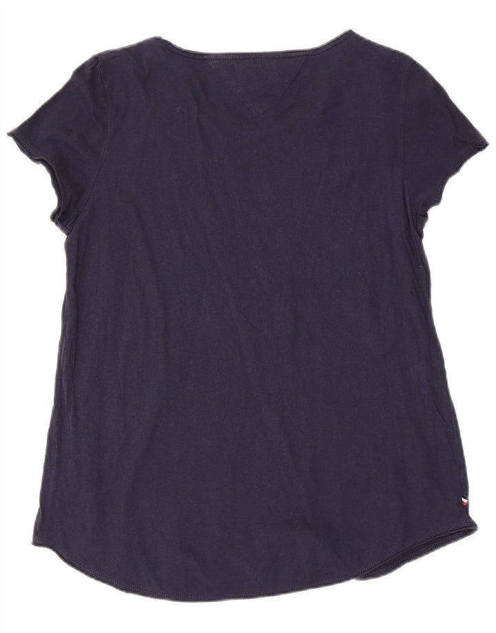 Tommy Hilfiger Womens T-Shirt Top UK 12 Medium Navy Blue