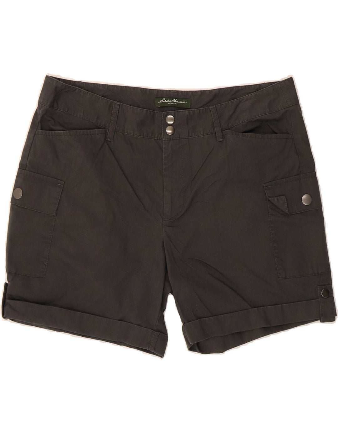 EDDIE BAUER Womens Cargo Shorts US 10 Large W34 Grey Cotton Vintage Eddie Bauer and Second-Hand Eddie Bauer from Messina Hembry 