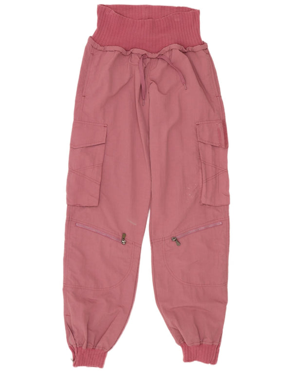 Adidas Womens Joggers Cargo Trousers Small W29 L33 Pink Cotton