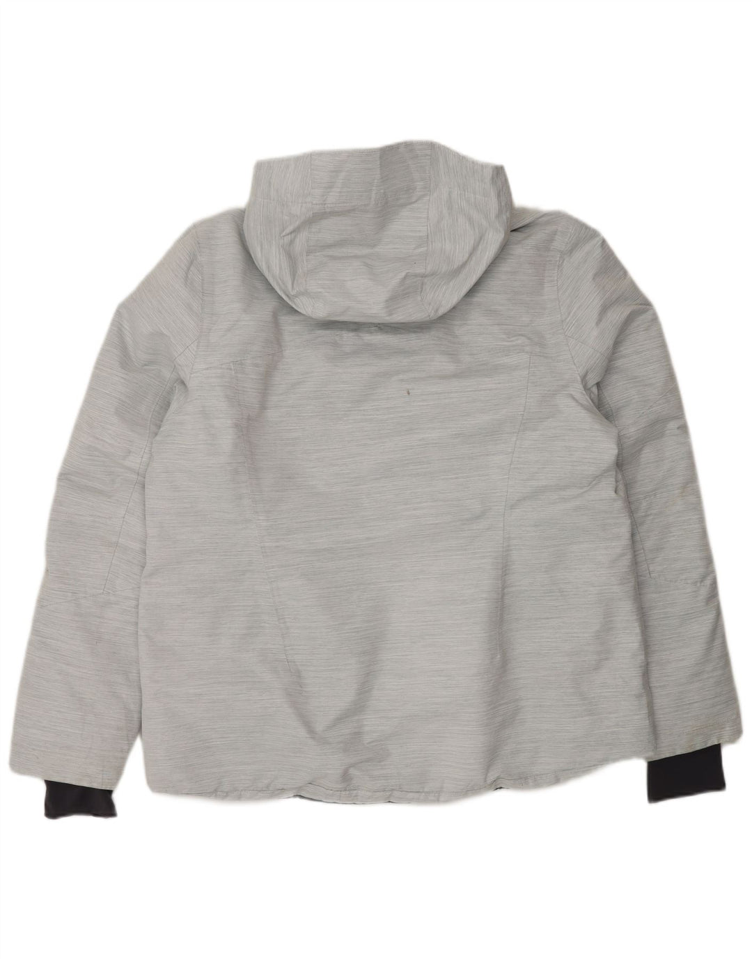 TCM Womens Oversized Hooded Windbreaker Jacket IT 46 Large Grey Pinstripe
