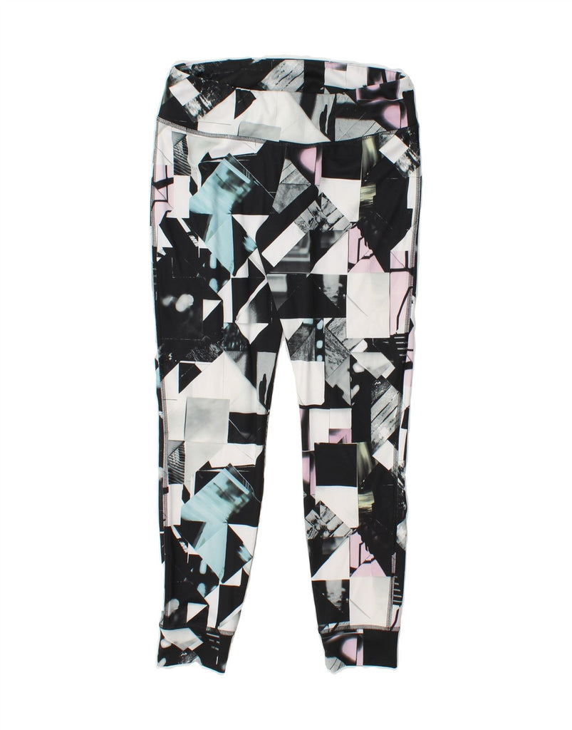 REEBOK Womens Leggings UK 12/14 Medium  Multicoloured Geometric Polyester Vintage Reebok and Second-Hand Reebok from Messina Hembry 