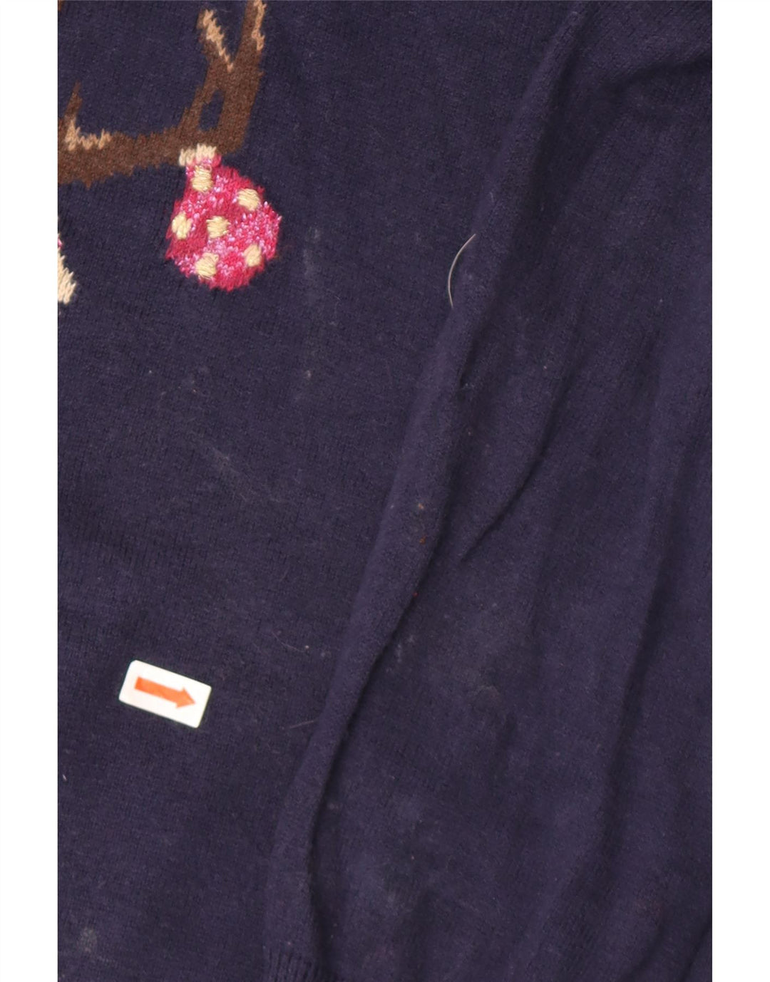 Joules Womens Boat Neck Jumper Sweater UK 14 Large  Navy Blue Christmas