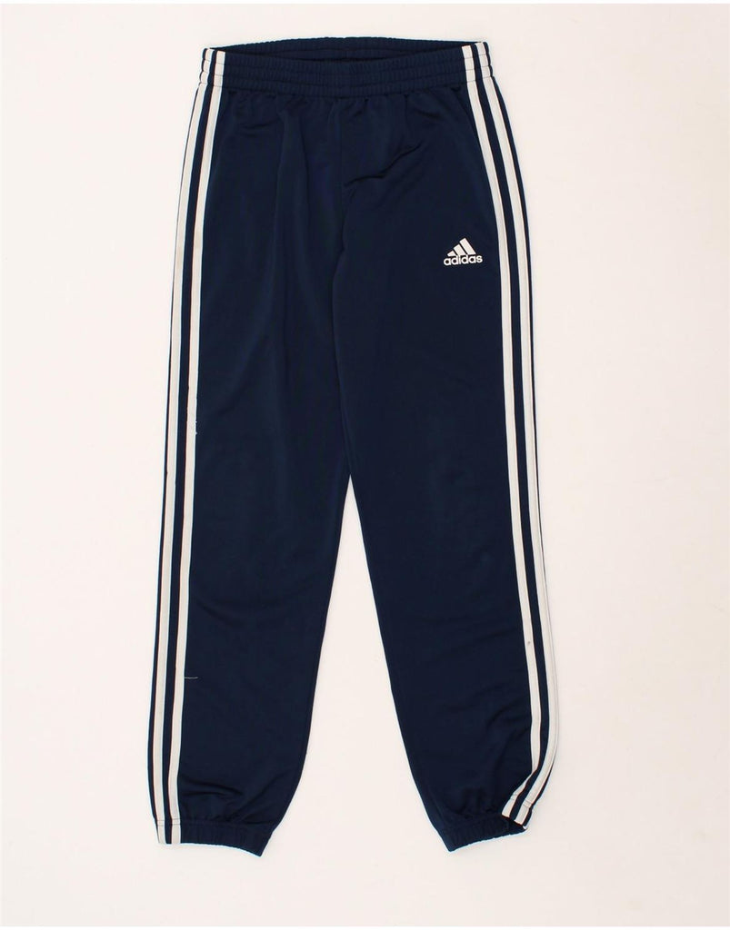 ADIDAS Boys Tracksuit Trousers Joggers 11-12 Years Navy Blue Polyester | Vintage Adidas | Thrift | Second-Hand Adidas | Used Clothing | Messina Hembry 