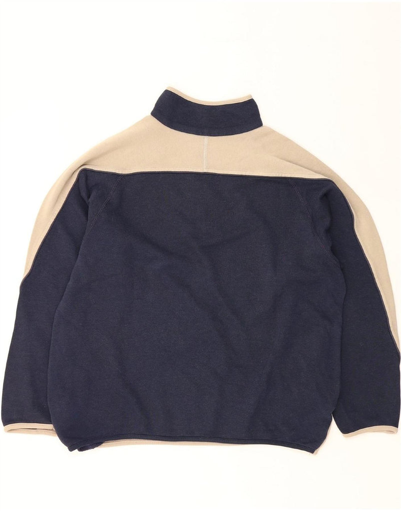 CHAMPION Mens Zip Neck Sweatshirt Jumper Medium Beige Colourblock Vintage Champion and Second-Hand Champion from Messina Hembry 