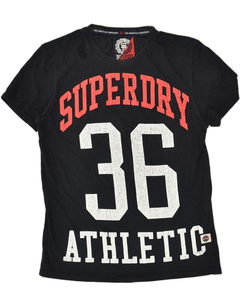 SUPERDRY Mens Graphic T-Shirt Top Large Black Cotton | Vintage Superdry | Thrift | Second-Hand Superdry | Used Clothing | Messina Hembry 
