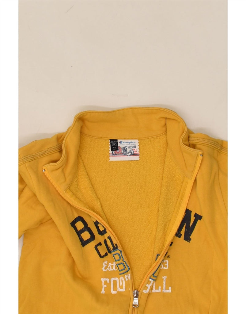 CHAMPION Boys Football Graphic Tracksuit Top Jacket 9-10 Years Yellow | Vintage Champion | Thrift | Second-Hand Champion | Used Clothing | Messina Hembry 