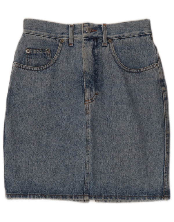 CAMPUS Womens Denim Skirt IT 40 Small W26 Blue Cotton