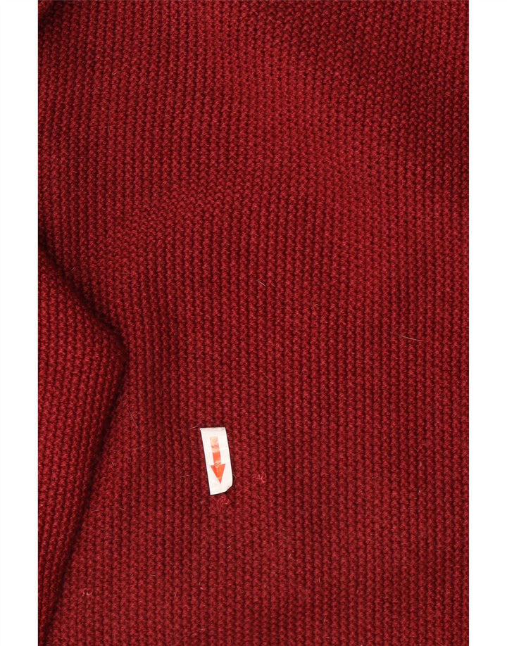 Trussardi Jeans Mens Crew Neck Jumper Sweater Medium Red