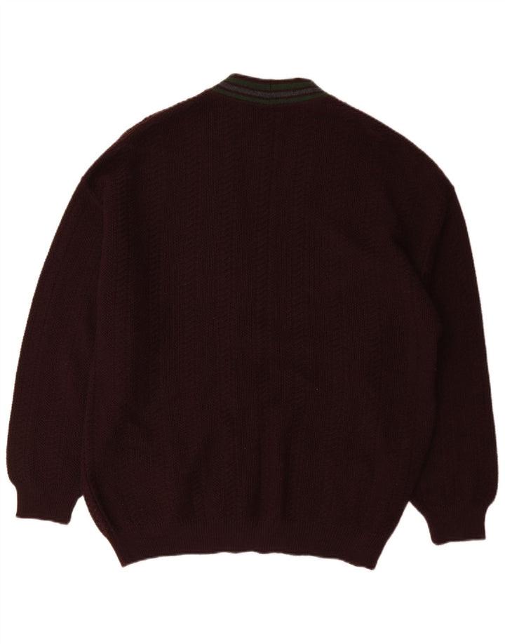 Il Granchio Mens Cardigan Sweater XL Burgundy