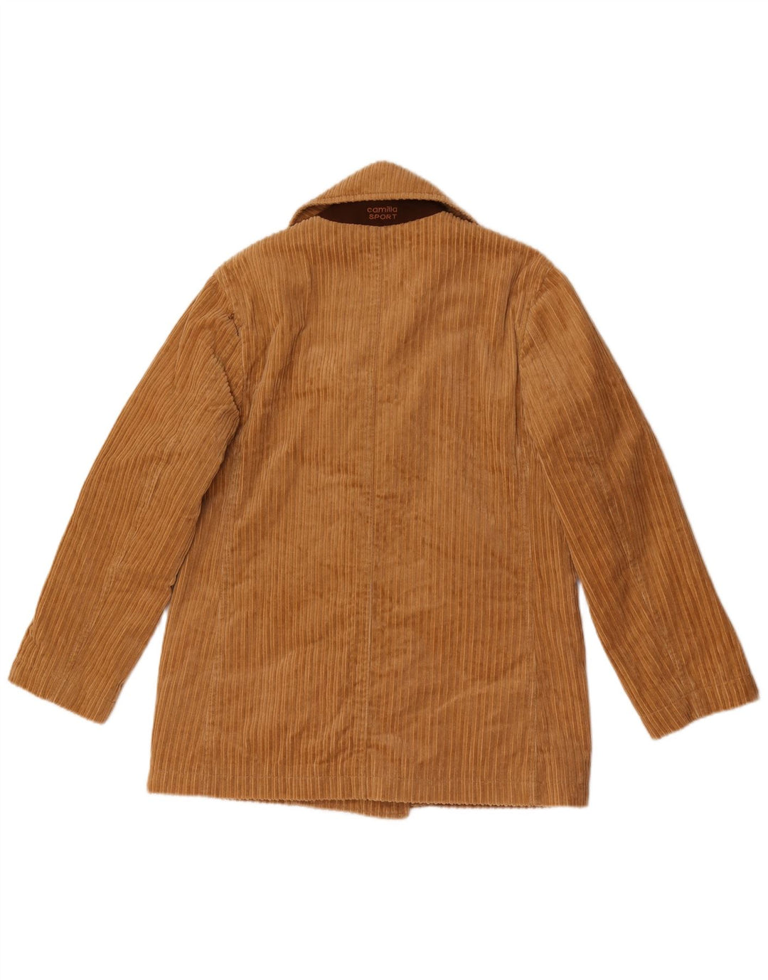 Camilla Womens Double Breasted Corduroy Jacket IT 44 Medium Beige Cotton