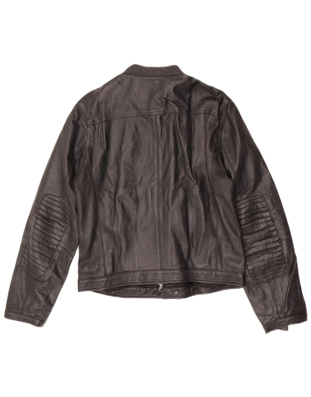 Zen Mens Leather Jacket EU 50 Medium Black Leather