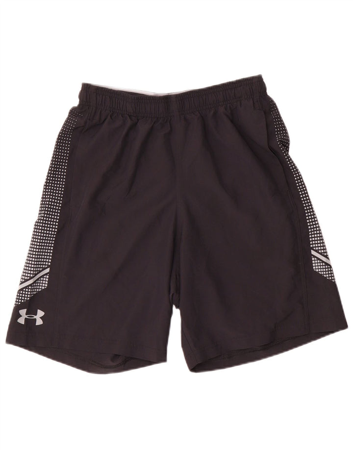 Under Armour Mens Heat Gear Sport Shorts Small Black Spotted Polyester