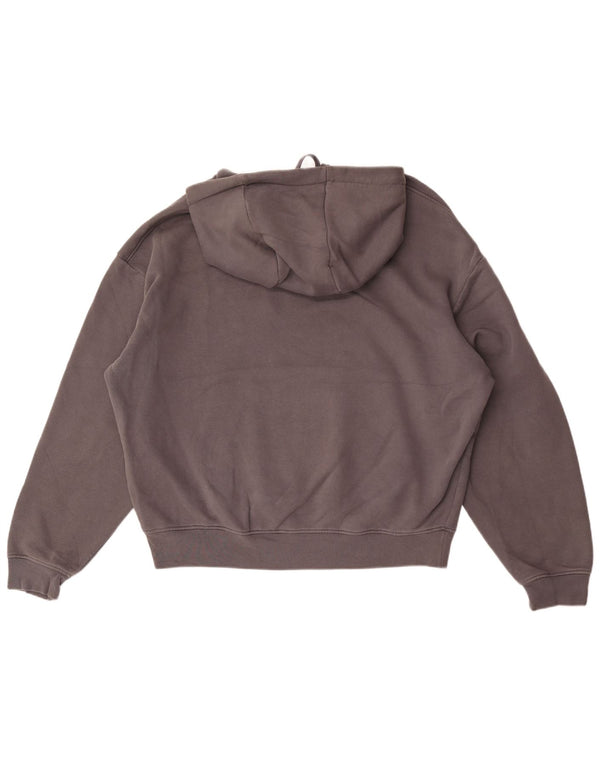 Zara Womens Oversized Hoodie Jumper EU 44 XL Grey Cotton