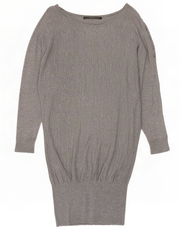Guess Womens Oversized Drop Waist Dress UK 6 XS Grey Wool