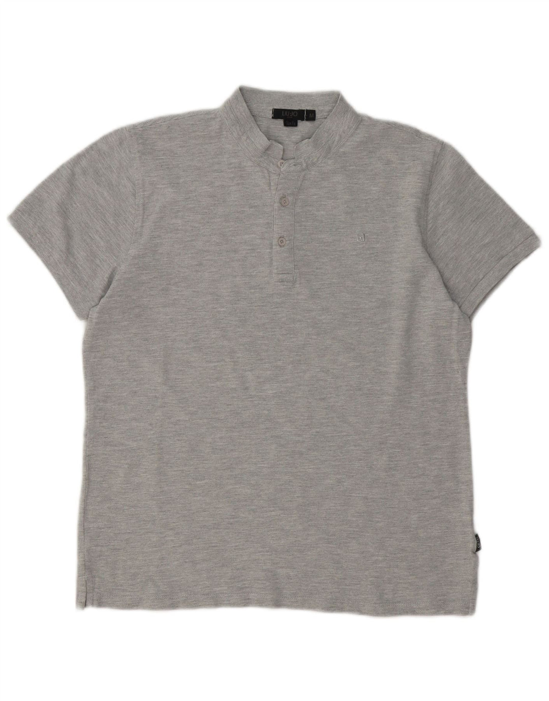 Liu Jo Mens Slim Fit Polo Shirt Medium Grey Flecked