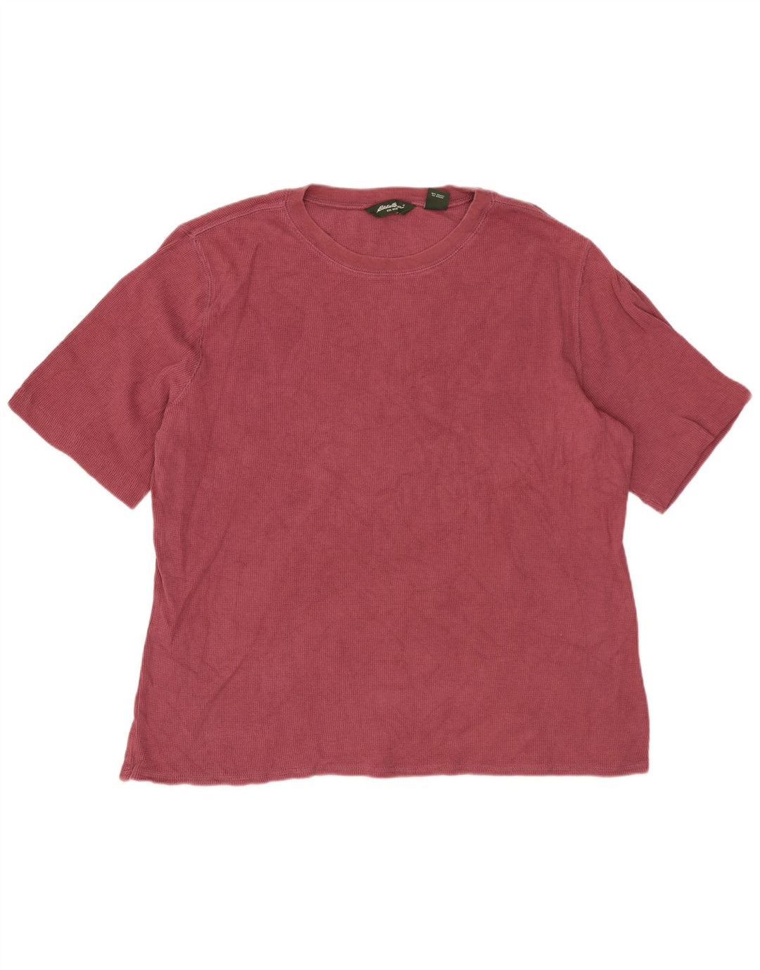 EDDIE BAUER Mens T-Shirt Top XL Burgundy Cotton