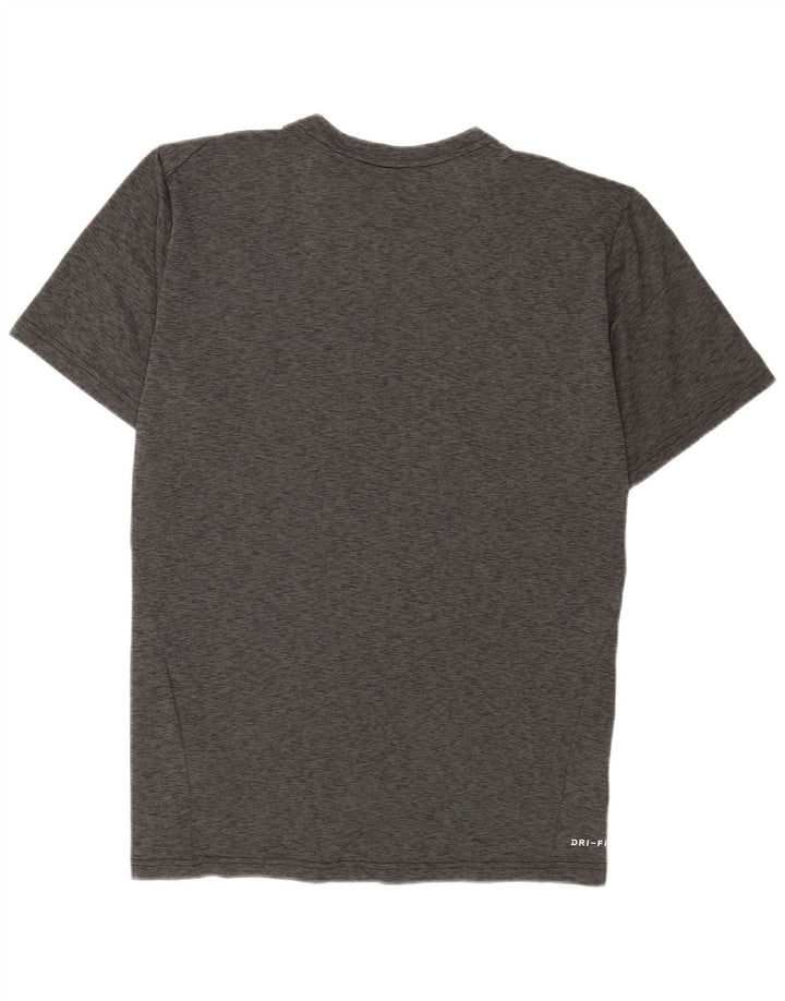Nike Mens Dri Fit T-Shirt Top Large Grey Flecked Polyester