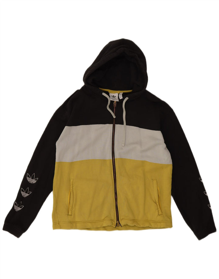 Adidas Mens Graphic Zip Hoodie Sweater Medium Multicoloured Colourblock