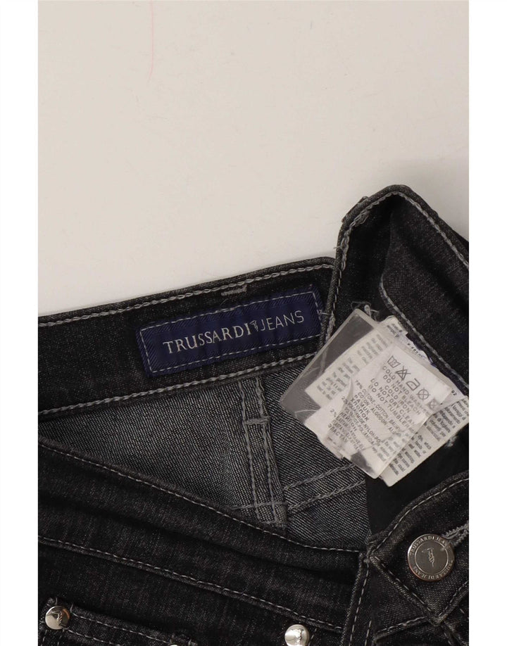 Trussardi Womens Straight Jeans W28 L30 Grey Cotton