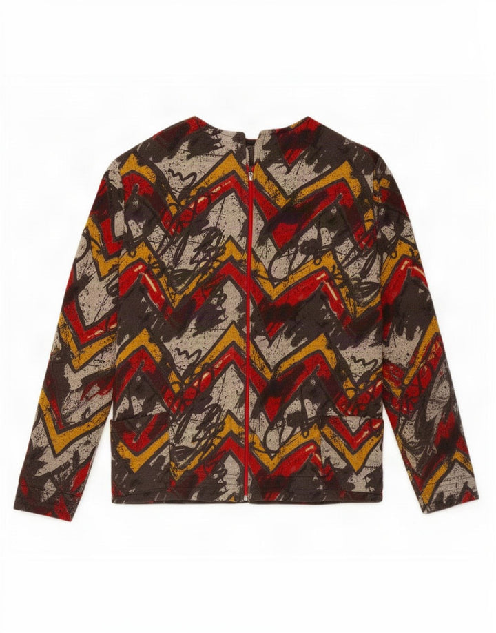 Vintage Womens Abstract Pattern Tracksuit Top Jacket UK 18 XL Multicoloured
