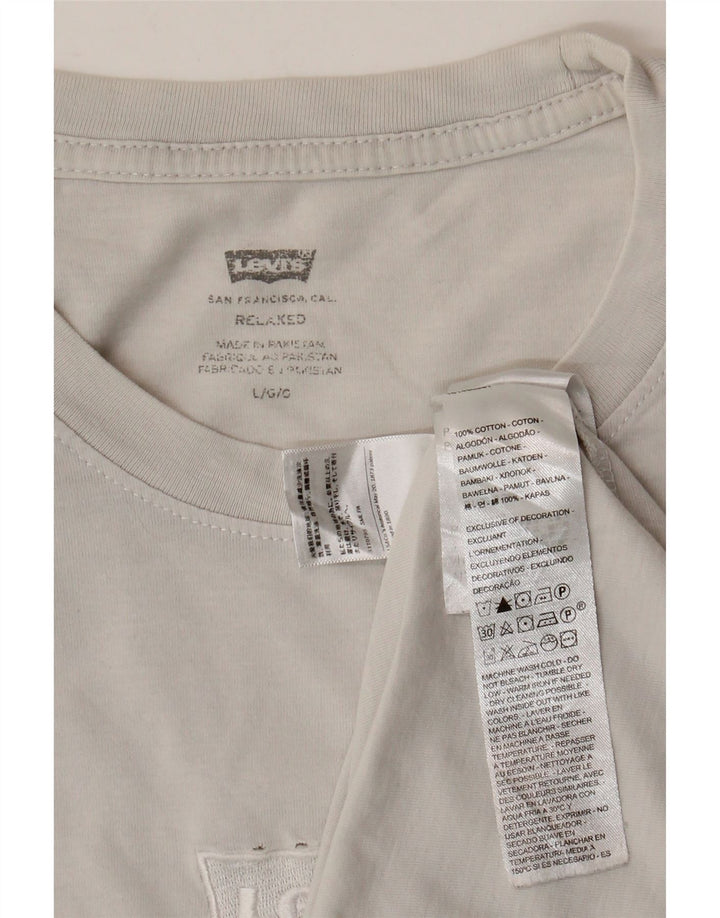 Levi's Mens Relaxed Fit T-Shirt Top Large White Cotton