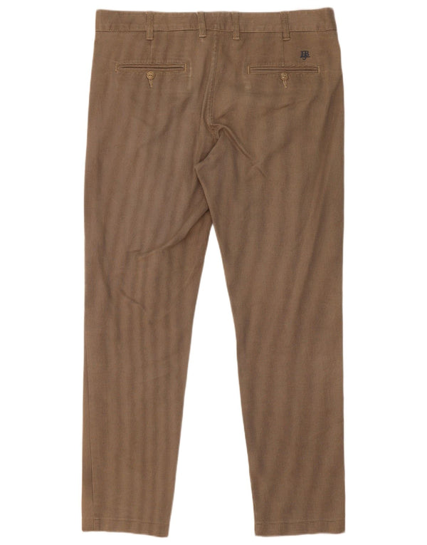 Harmont & Blaine Mens Chino Trousers IT 50 Large W36 L30 Brown Houndstooth