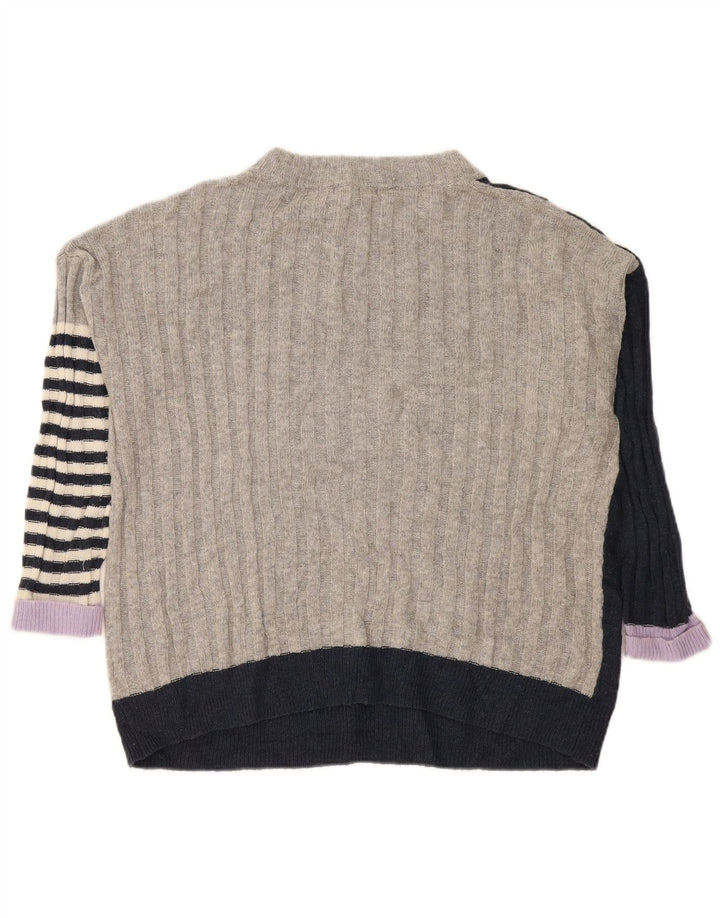 Marks & Spencer Womens Boat Neck Jumper Sweater UK 16 Large Grey